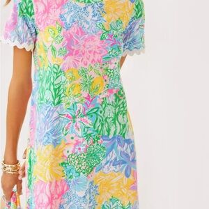 Lilly Pulitzer Multicolor Floral Crewneck Top in Pink, Green & Yellow